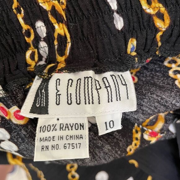 VINTAGE SK & CO CHAIN PRINT SKIRT - Picture 6 of 6